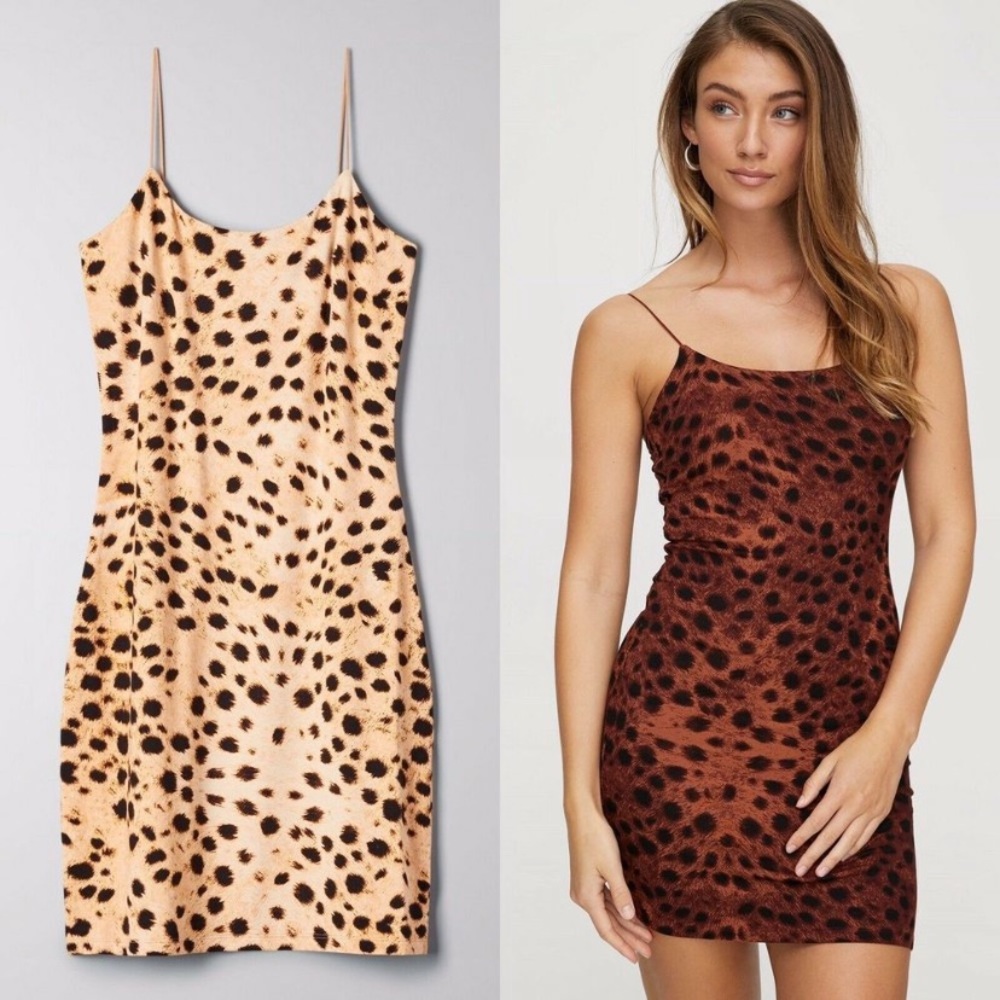 Aritzia leopard bodycon print dress